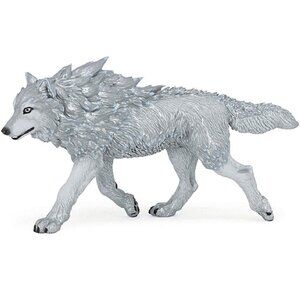 Ice Wolf Figurine - Hand Painted Collectible Fantasy Toy Action Figure -‎ Papo